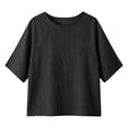 thumbnail image 5 of Women's 3/4 Sleeve Round Neck Blouse Casual Summer Top, 5 of 6