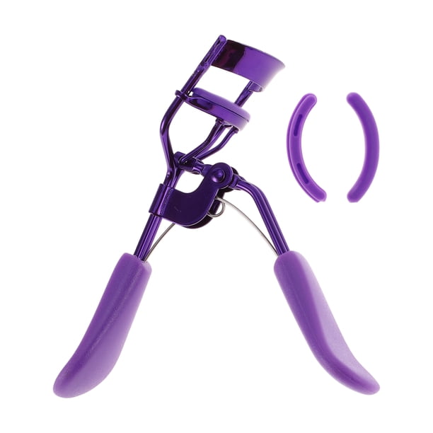 Rizador de pestañas portátil para mujeres 1 Pcs Unique Bargains para negocios de salón de belleza y viajes, acero al carbono PS morado