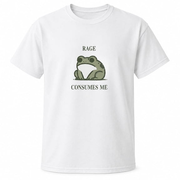 Funny Frog Graphic T-Shirt, Rage Consumes Me Unisex Classic Fit Tee