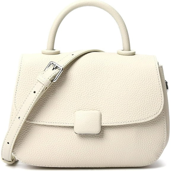 Women's Flap Handbag and Purse Genuine Leather Commuter Underarm Bag Top Handle Satchel Retro Crossbody Shoulder Bag