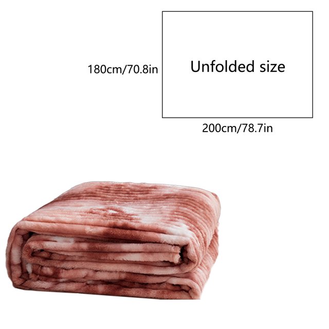 Extra Large Flannel Blanket 71x79in Scandinavian Drawstring Cover Conditioning Sofa Bed Layer Home Decor Breathable Orange