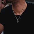 thumbnail image 4 of Collares con inicial de A-Z cuadrado para hombre, colgante geométrico de acero inoxidable con caja, Collar de cadena de cuerda, joyería de regalo, 4 of 4