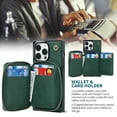 thumbnail image 2 of Dteck for  iPhone 16 Pro Wallet Case with Credit Card Holder Crossbody Strap Handbag RFID Blocking Wallet Zipper Purse Leather Case for Apple iPhone 16 Pro 2024, Deep Green, 2 of 9