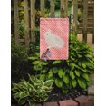 thumbnail image 2 of Carolines Treasures BB7964GF Hermelin Rabbit Pink Check Garden Flag, 2 of 3