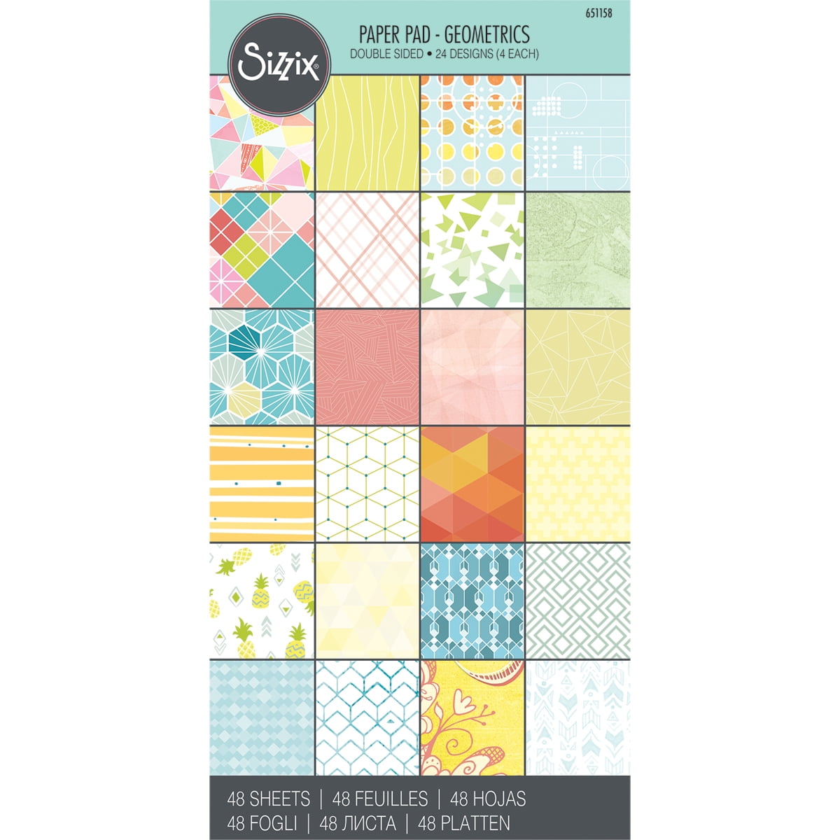 Sizzix DoubleSided Cardstock Pad 6"X12" 48/PkgGeometrics Walmart Canada