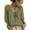 Army Green-#001, variant on Women's Leopard Print Boho Tops Peasant Blouse Lace Up V Neck 3/4 Sleeve Ruffle Loose Fit Casual Fall Shirt,Coffee XL