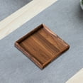 thumbnail image 4 of Square Wooden Tea Tray for Dry Brewing and Cup Organization - Multi-Purpose Snack and Fruit Serving Platter, Space-Saving Home Kitchen Accessory, 4 of 6