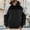Black, variant on WIZUTIZ Men's Pullover Hoodie Color Block Fleece Kangaroo Pocket Relaxed Fit Oversized Streetwear Hooded Sweatshirt for Men Fall Winter Casual Athletic Wear Warm Top