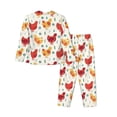thumbnail image 2 of Goofa Flower Chicken Printed Women’s 2 Piece Pajama Set Super,Pajamas Women's Long Sleeve Sleepwear Soft Button Down Loungewear Pjs Lounge Set Nightwear-Medium, 2 of 9