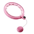 thumbnail image 2 of Aro con ajuste ponderado Masaje puntual Riel doble Cintura de alta estabilidad Adelgazamiento Aro de ejercicio físico inteligente Cintura rosa 50‑95 cm/19,69‑37,4 pulgadas (dentro de 95 kg), 2 of 10