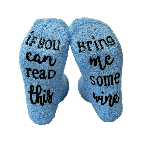 DHFJKG Fluffy Crew Socks For Women Fuffy Non Letter Grippers Warm Indoor Mid Calf Socks Autumn Winter Cozy Stockings