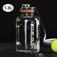 thumbnail image 2 of Large Capacity Water Bottle with Handle Leakproof PC Motivational Jug for Summer Activities Ideal for Outdoor Adventures and Fitness for Men and Women, 2 of 9