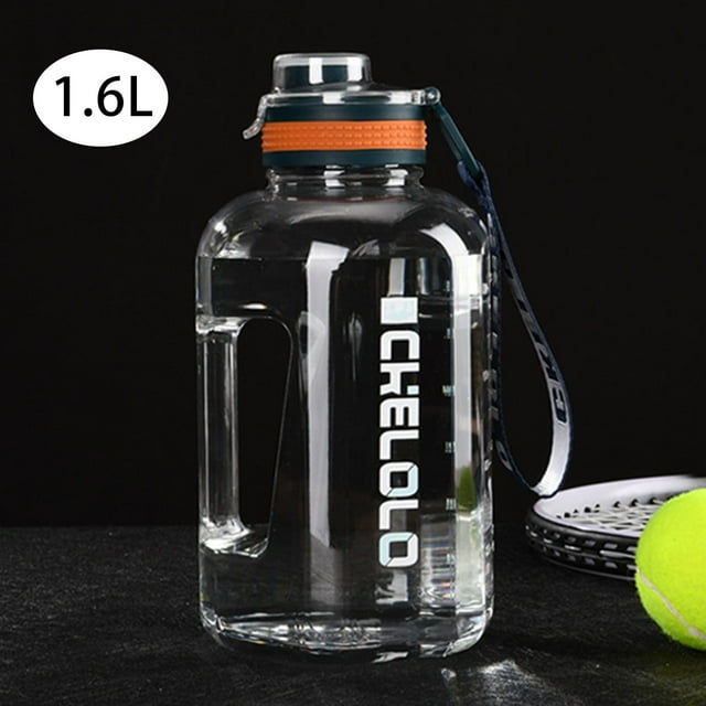Bouteille et Tasse en Verre pour Entraînement Physique Extérieur avec Poignée - Grande Capacité Gourde Étanche pour Camping Randonnée Gym Usage Intérieur et Extérieur