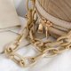 thumbnail image 4 of Bolsa de baloncesto con cadena, Bolsas de mano de terciopelo a la moda, informales para adolescentes y niñas (caqui) Hugtrwg Para Estrenar, 4 of 9