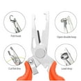 thumbnail image 3 of Utoimkio Fishing Pliers Stainless Steel Fish Hook Remover,Multi-Function Fishing Line Cutter Split Ring Opener,Fishing Braid Scissors Gear Accessories Fish Gripper with Hook Cable, 3 of 6
