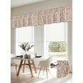 thumbnail image 6 of Brown Flowers Valances for Windows, Vintage Farmhouse Floral Leaves Vines Light Filtering Kitchen Curtains, Rod Pocket Window Valance Curtains for Living Room Bedroom, 60" W x 18" L, 2 Panels, 6 of 9