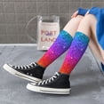 thumbnail image 5 of Naloa Rainbow Glitter Thigh High Socks Extra Long Stretchy Sock Women Over Knee High Opaque Stocking Daily Wear, 5 of 6