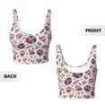 thumbnail image 5 of Lsque rock Skull record Retro Printed Women'S Sports Bra, Compression, Moisture Wicking, High-Impact Sports Bra For Women,Supportive sports bra-X-Large, 5 of 9