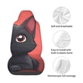 thumbnail image 4 of Wukai Cute Black Kitten Cartoon Full Set Car Seat Covers with Soft Padding Universal Auto Front Seats Protector and Cushion Mat, 4 of 5