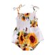thumbnail image 1 of Gibobby Mameluco niña Ropa de bebé niña infantil sin mangas girasol Floral mono lindo bebé niña ropa(Amarillo, 9-12 Meses), 1 of 3