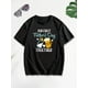 thumbnail image 3 of First Father's Day Men's Short Sleeve T-Shirt - "Our First Father's Day Together" Graphic Print, Black with Teal Design, Casual Round Neck Summer Top, Machine Washable Regular Fit, Casual S, 3 of 7