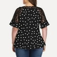 thumbnail image 5 of Inkach Women'S Plus Size Casual V-Neck Short-Sleeved Printed Waist Belt Top, 5 of 5