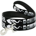 thumbnail image 1 of Hemi Pet Leash, Dog Leash, Hemi 426 Elephant Logo 50 Years Black White Silver Fade, 4 Feet Long 1.5 Inch Wide, 1 of 4