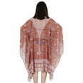 thumbnail image 4 of Moomaya Printed Kaftan For Womens Short Loose Kimono Beach Evening Loungewear Dress, 4 of 7