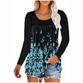 thumbnail image 1 of Pompotops Blouse Décontractée à Manches Longues Col Rond Imprimé Régulier pour Femmes, 1 of 5