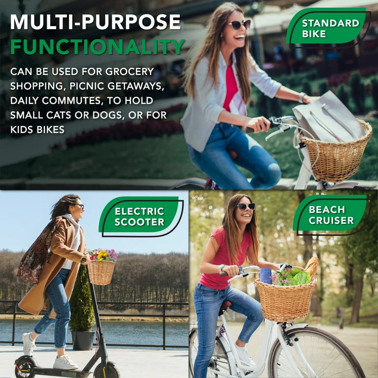 Prosource wicker front handlebar bike basket cargo new arrivals