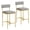 Gold Bar Stools with Grey Upholstery, variant on Yiwa 36" Bar Height Dining Table Set for 2 - 3-Tier Storage Kitchen Table w/2 Upholstered Chairs, Space-Saving Countertop Set for Apartments, Breakfast Nook