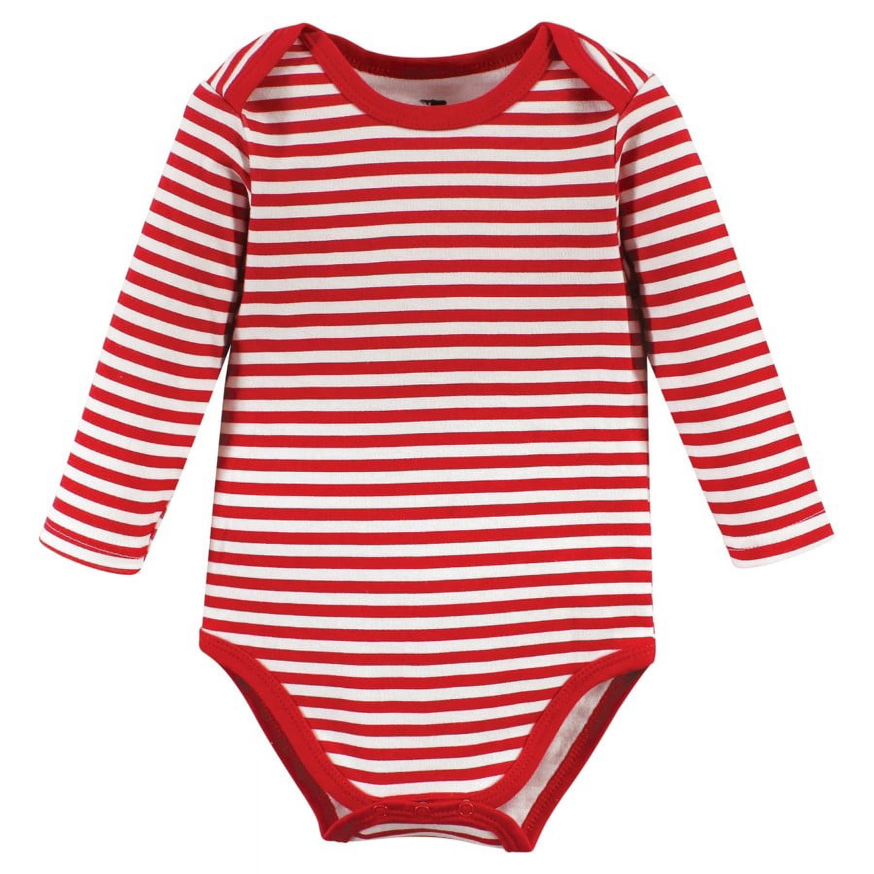 Hudson Baby Cotton Long-Sleeve Bodysuits, 3- Pack, Newborn- 24 Months