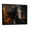 thumbnail image 2 of Designart "Vibrant Gold Black Yellow Horse II" Animals Floater Framed Canvas Wall Art, 2 of 7