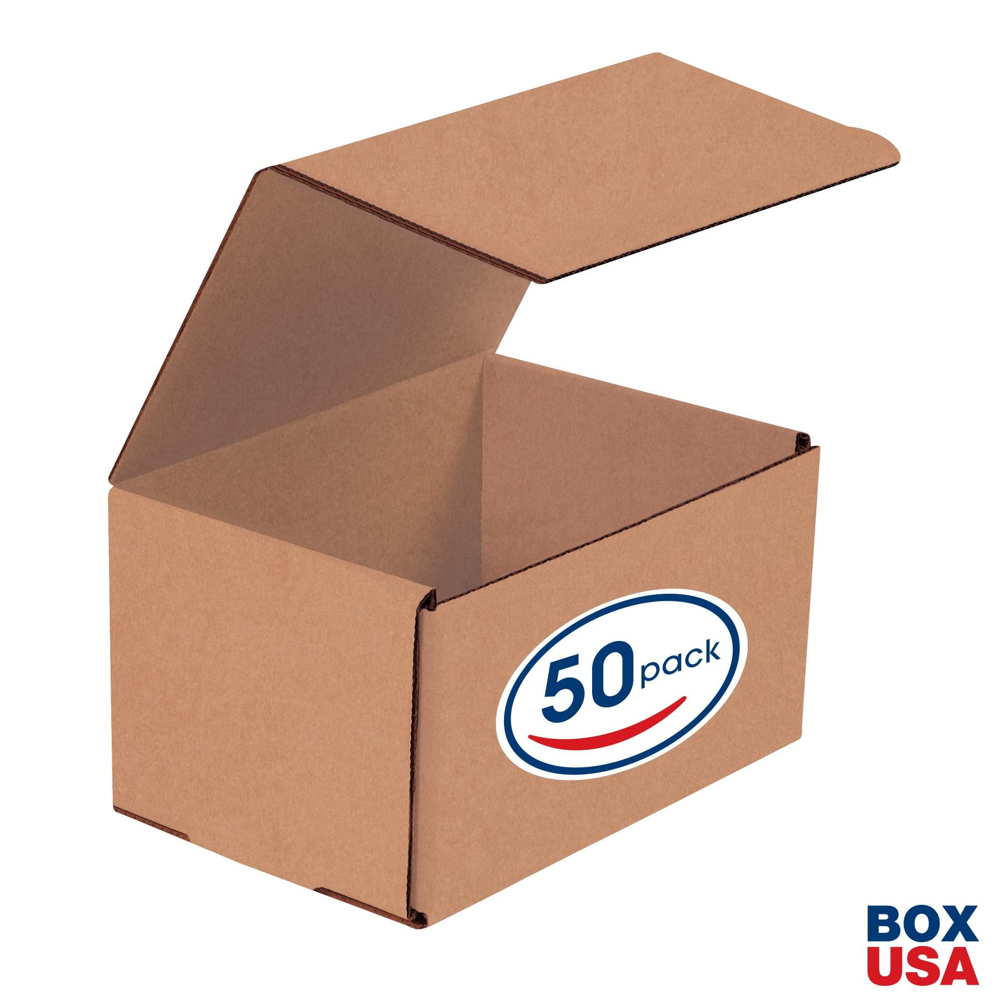 BOX USA Shipping Boxes Small 7"L x 5"W x 4"H, 50-Pack  Corrugated Cardboard Box for Packing, Moving and Storage