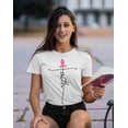 thumbnail image 2 of Breast Cancer Support Faith Cross Women's T-shirt, XL, White, 2 of 5