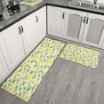 thumbnail image 3 of 2 Piece Yellow Lemons Rug Kitchen Rug Set, Decor Kitchen Rugs, Absorbent Non-Slip Washable Floor Mats, Home Indoor Runner Rugs 17"x47"+17"x30", 3 of 7