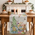 thumbnail image 2 of Table Runner 36 Inches Long for Kitchen Dining, Easter Gnomes Dresser Scarf Farmhouse, Dining Table Decorations for Wedding/Parties, Spring Watercolor Bunny Tulip Flower Beige 13 x 36 In, 2 of 8