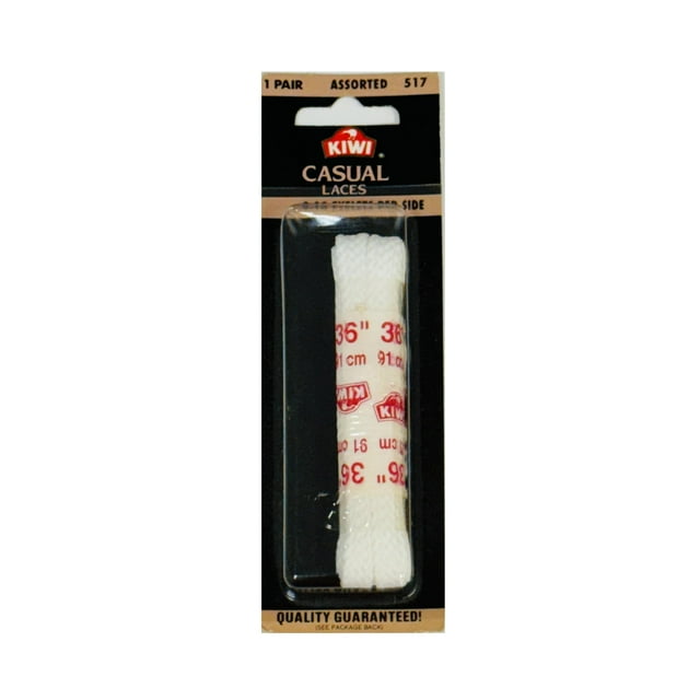 Cordones Kiwi Casual Planos Blancos 36 cm