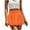 Orange, variant on WTOBBY Women's Fashion Solid Color High Waist Bubble Skirt, Double Layer Design with Light Stretch, Casual Half Skirt for Office and Party Wear, Elegant Tiered Style,White M