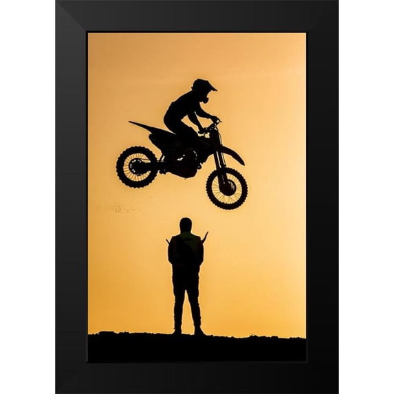 Allam, Abdelkader 17x24 Black Modern Framed Museum Art Print Titled - Jump Over