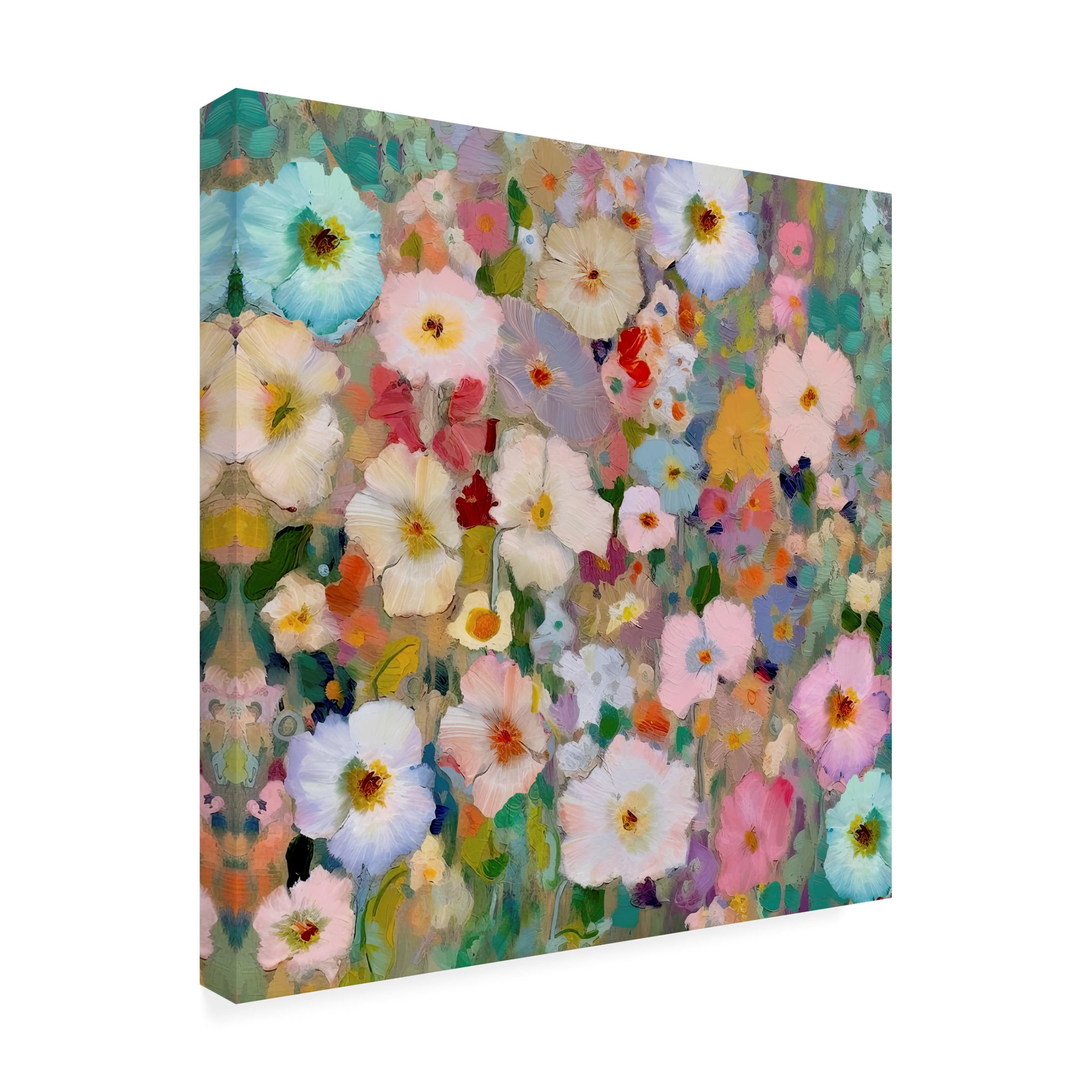 Canvas Wall Art - Sasha 'The Gathering' Wall Art for Living Room, Bedroom, or Office Décor by Trademark Fine Art - 35 x 35 Inches