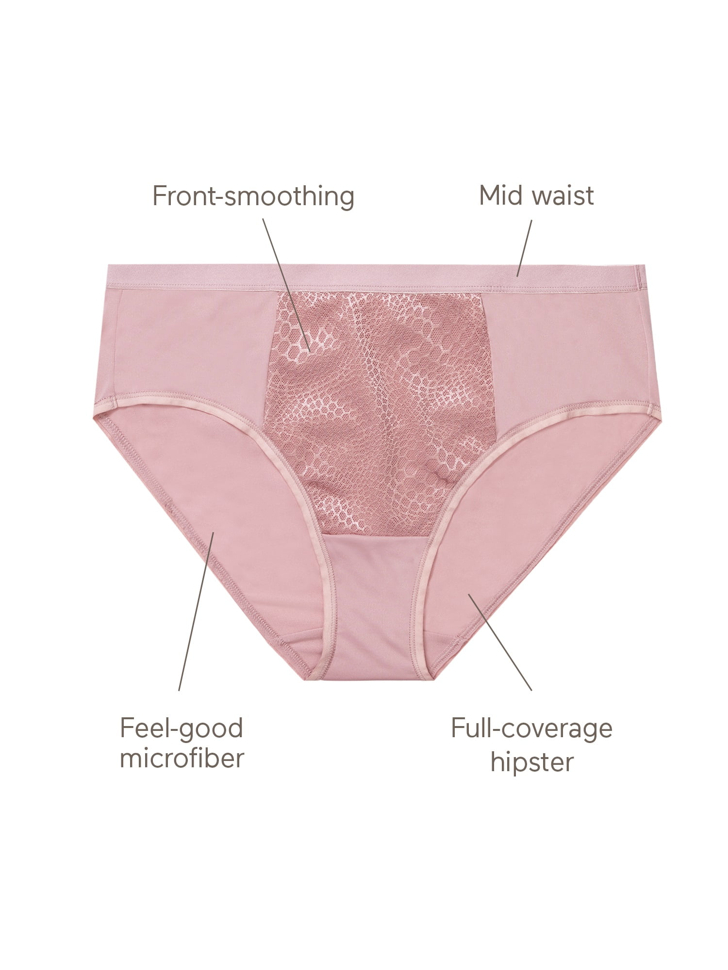 Warners® Blissful Benefits Women's Tummy-Smoothing Mid-Waist Microfiber 3-Pack Hipster S-3XL
