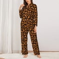 thumbnail image 2 of Balery Cute Squirrel Conjunto de Pijama con Estampado para Mujer, Conjunto de Dos Piezas con Manga Larga, Ropa de Dormir Suave con Bolsillos, Pijamas Cómodos-Medium, 2 of 7