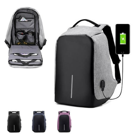 HALLOLURE - Anti Theft with lock Waterproof Travel Shoulder Bags Backpack with USB Charging Port ...
