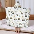 thumbnail image 5 of Cartoon Construction Vehicles Geometric Shapes Hooded Bath Towel，50"x30" for Ages 3 To 12 Kids, Quick Dry Lightweight Soft Microfiber Hood Beach Towel Cover Up for Kids, 5 of 7