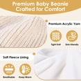 thumbnail image 2 of REDESS Toddler Hat with Ear Flaps, Fleece Lined Beanie Hat for Baby 0‑3 Years Old, 2‑Pack Warm Knit Kids Toddler Winter Hat, 2 of 7