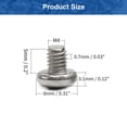 thumbnail image 4 of MroMax 20 Pcs M4 x 5mm Tête de Poêle Phillips Vis de Machine, Acier Inoxydable 304 18-8, Entièrement Fileté, Vis de Tête Croisée Métrique Argent Gris pour Poignée de Tiroir d'Armoire, 4 of 4