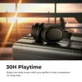 thumbnail image 3 of COWIN Active Noise Cancelling Headphones Bluetooth Headphones Wireless Headphones over Ear with Mic/Aptx, Comfortable Protein Earpads 30H Playtime, Foldable Headphones for Travel/Work - Black, 3 of 7