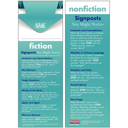 Notice &amp; Note / Reading Nonfiction Signpost Student Bookmarks: 30-Pack ...