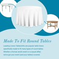thumbnail image 3 of Lot de 12 Nappe Ronde Blanche en Polyester 132 Pouces, Nappe Résistante aux Taches et aux Plis, Lavable pour Table à Manger, Réception de Mariage, Banquet, Fête, 3 of 6